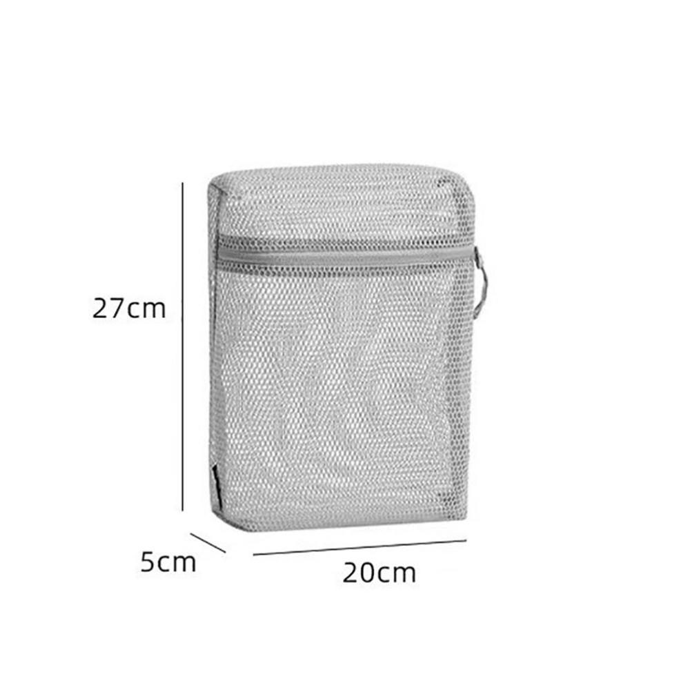 Casual Nylon Storage Pouch With Zipper Mesh Cosmetic Bag Hand-held Multipurpose Mesh Pouch Women