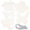 Animal Masks, H: 13-24 Cm, L: 20-28 Cm, 100 Pieces, White