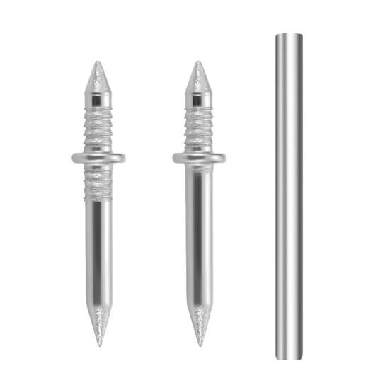 100 шт. Двухголовые гвозди Легкая установка Двухсторонние бесшовные гвозди для плинтуса со специальным инструментом-рукавом