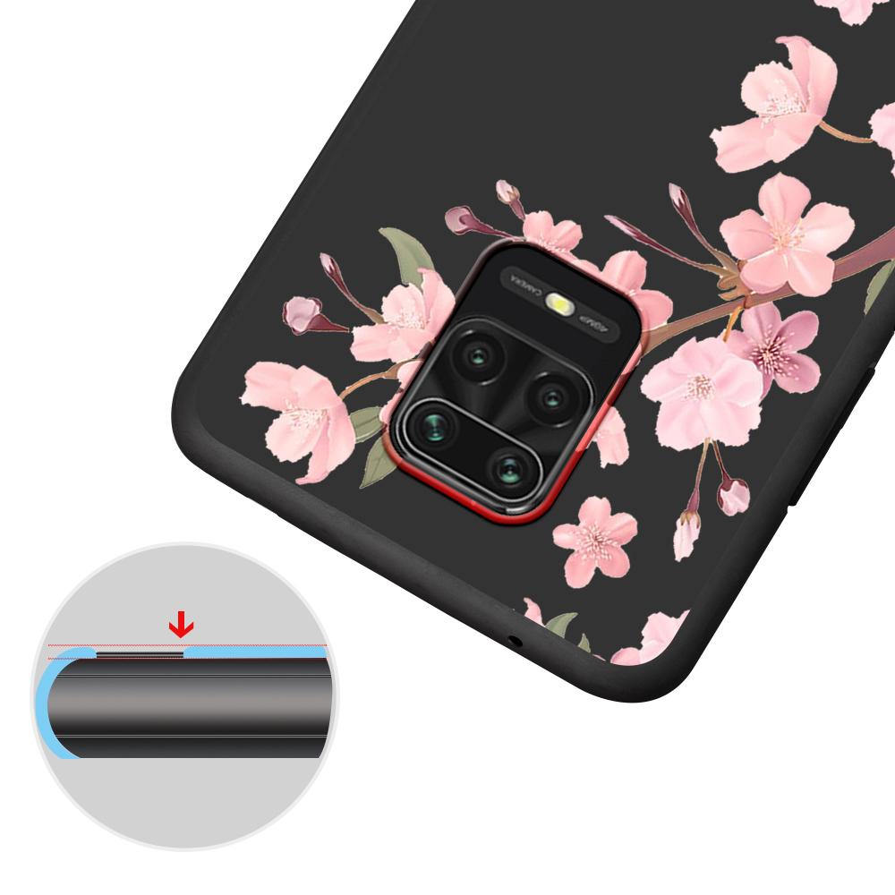 Чехол-книжка цвета розовой сакуры для Xiaomi Redmi Note 9S 9 8 10 11 Pro 9C 9A 7 8T 7A 8A 10S 11T 11E 9T Черный мягкий чехол для телефона