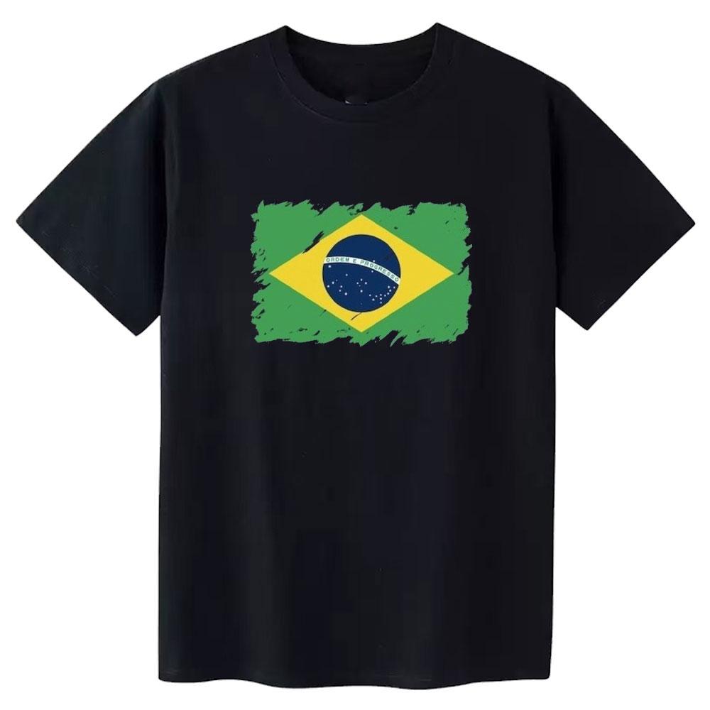 Brazil Flag Shirt Proud Brazilian Pride Graphic T Shirts Brazilian Root South America Flag Country Gift for Brazilian Woman Tee