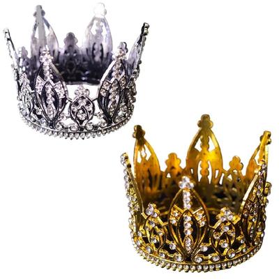 Свадебная корона со стразами для невесты Винтажные тиары для вечеринки Короны Декоративные короны королевы Тиары Костюмные украшения для волос