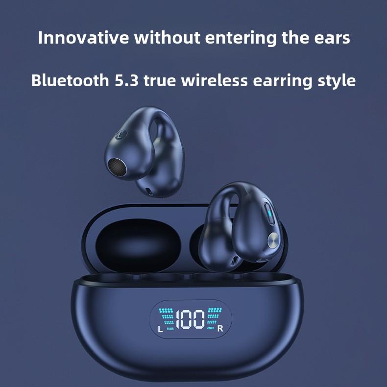 The New Bluetooth Headset High Power Ear Clip Wireless Motion Does Not Enter The Ear Air Conduction Painless Super Long Lasting