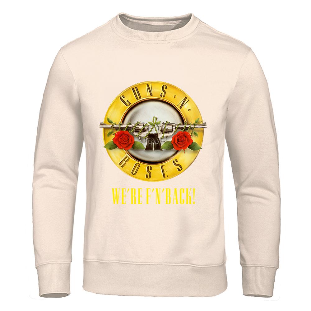 Guns N' Roses We'Re Back Metal Rock Style Hooded Men O-Neck Hoodies Autumn Oversize Hoodie Fashion Casual Clothing
