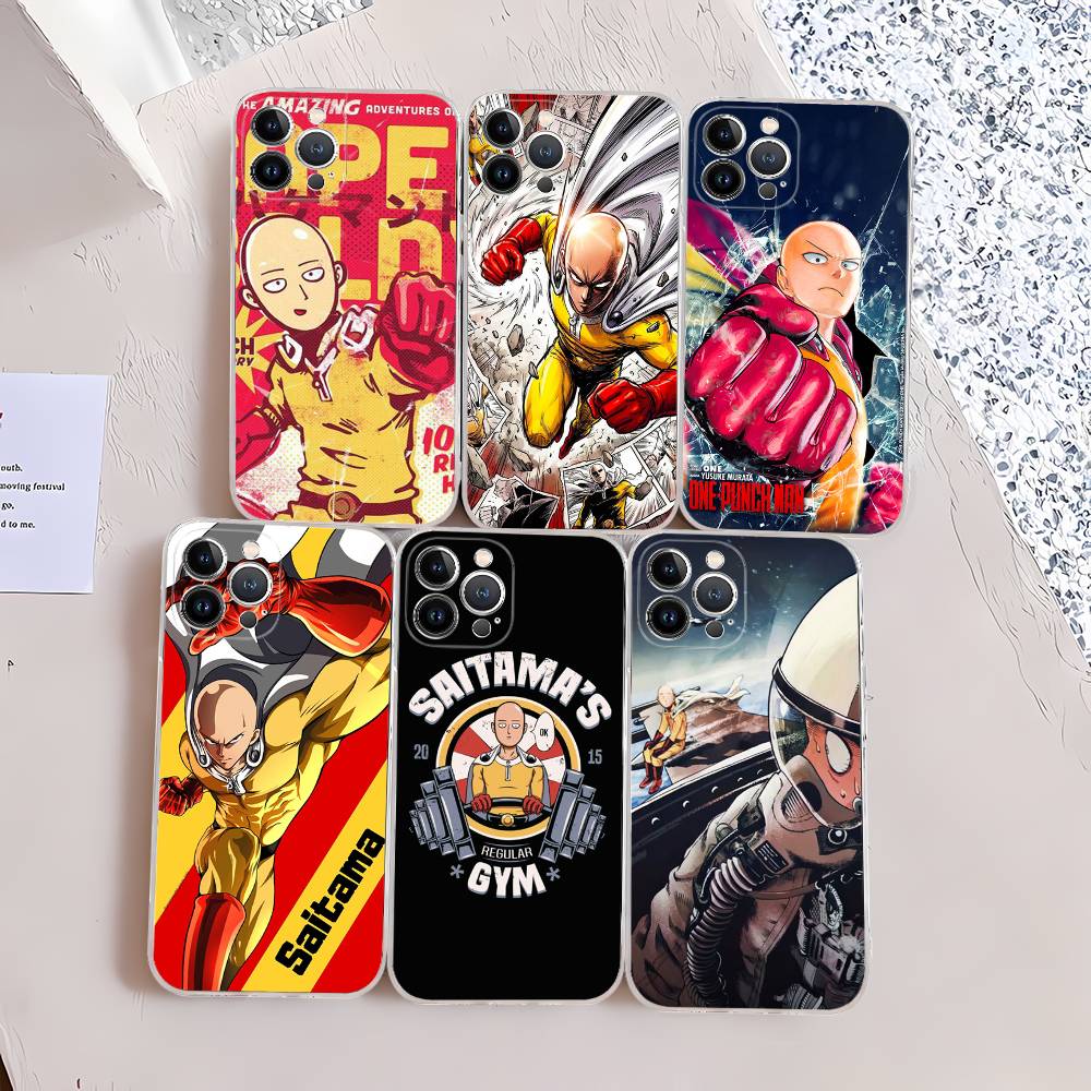Superhero Anime One Punch Man Case For Iphone 17 16 15 Pro Max 11 12 13 14 Pro Plus Phone Cover