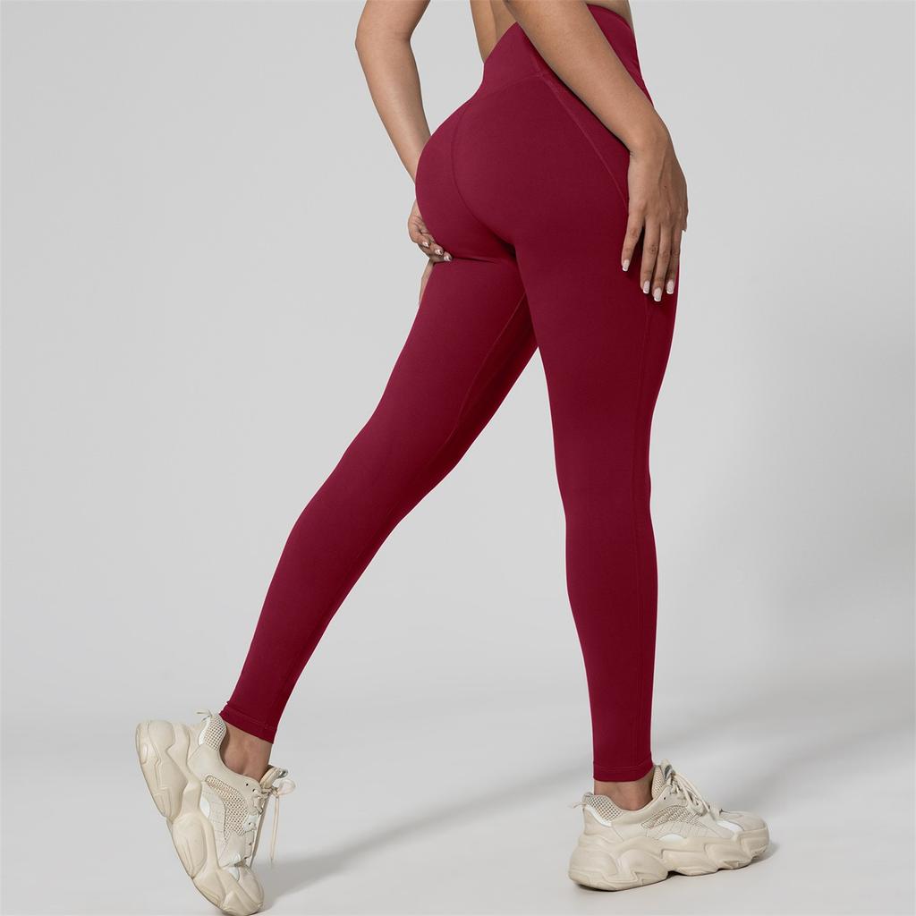 Women's Fashion Solid Color Yoga Pants High Waisted Skinny Sweatpants Fitness Pants