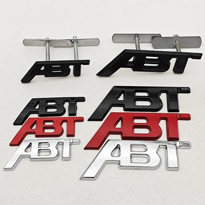 3D Металлический Логотип Значок ABT На Багажник Автомобиля Переднюю Решетку Для T6 S5 RS7 C8 Q8 RS6 SQ5 Q5 Q7 RS4 A3 8V A6 Наклейка ABT Аксессуары