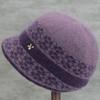 Women's Winter Warm Knitted Wool Hat for Middle-aged and Elderly - Plus Velvet Grandma Basin Hat