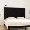 824967 vidaXL Wall-mounted Headboard Black 185x3x110 Cm Solid Pine Wood