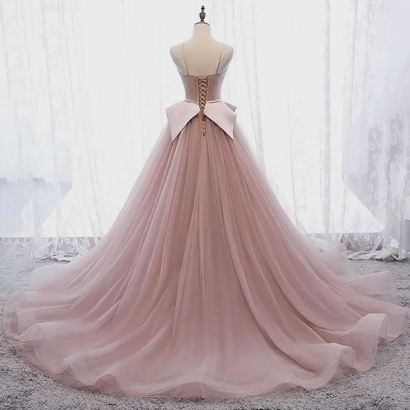 2022 Атласное платье-рыбий хвост розового цвета без рукавов для подружки невесты