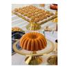 2 Piece Luxury Rectangular And Round Footed Cake And Pastry Presentation Stand Dowry Holder