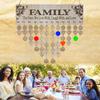 Family Birthday Calendar with Tags Wooden  Wall Hanging Board Birthday Reminder Calendar Plaque 