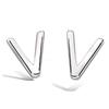 [P5021] - Silver 'V Comme Victoire' Silver Earrings (rhodium-plated) - 7x5 Mm