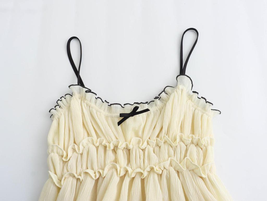 Текстурированный камзол с бантом во французском стиле, весна/осень 2025