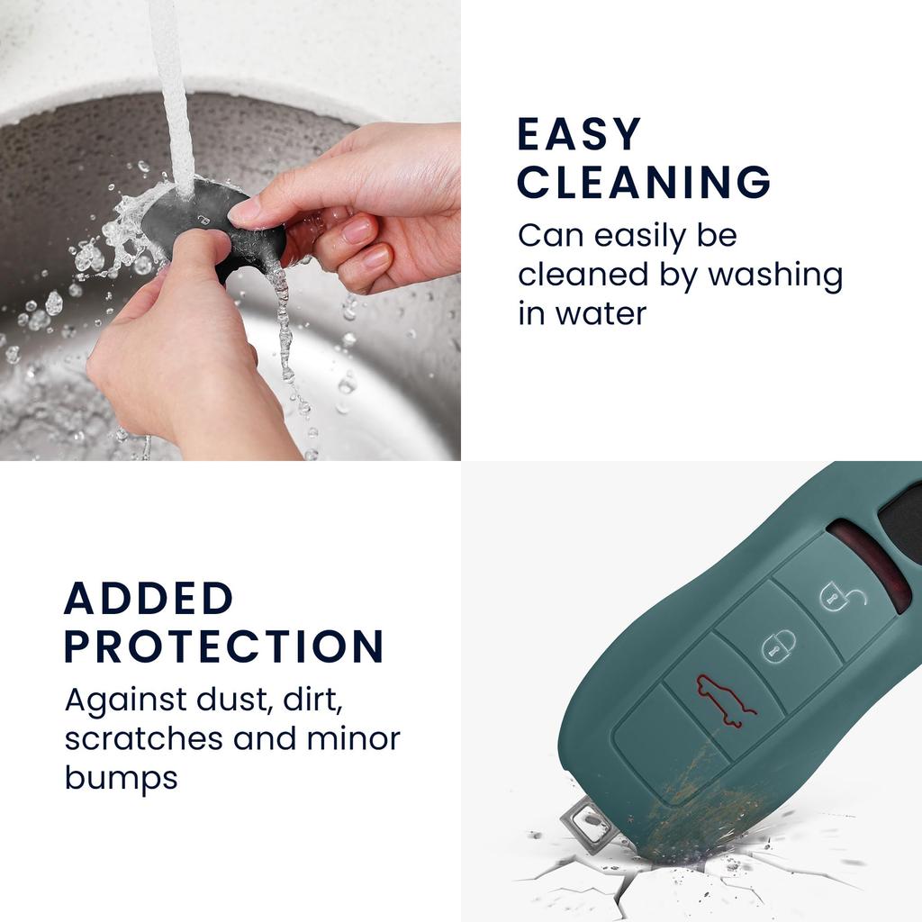 Чехол для ключа Porsche с тремя кнопками (Только модели, совместимые с бесключевым доступом) - Силиконовый чехол