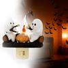Призрачный костер Ночник Хэллоуин Ночники 3D Светодиодный призрак Мерцающий ночник для спальни Внутренние украшения