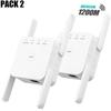 [2 Pieces] Wifi Repeater 1200 Mbps Wifi Amplifier Dual Band 2.4 GHz and 5 GHz
