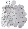 Tin Badge Material Set Parts 100 Pieces Safety Pin Kit for Tin Badge Maker Tinplate Gasket Washer Included [happykoko] (44mm)