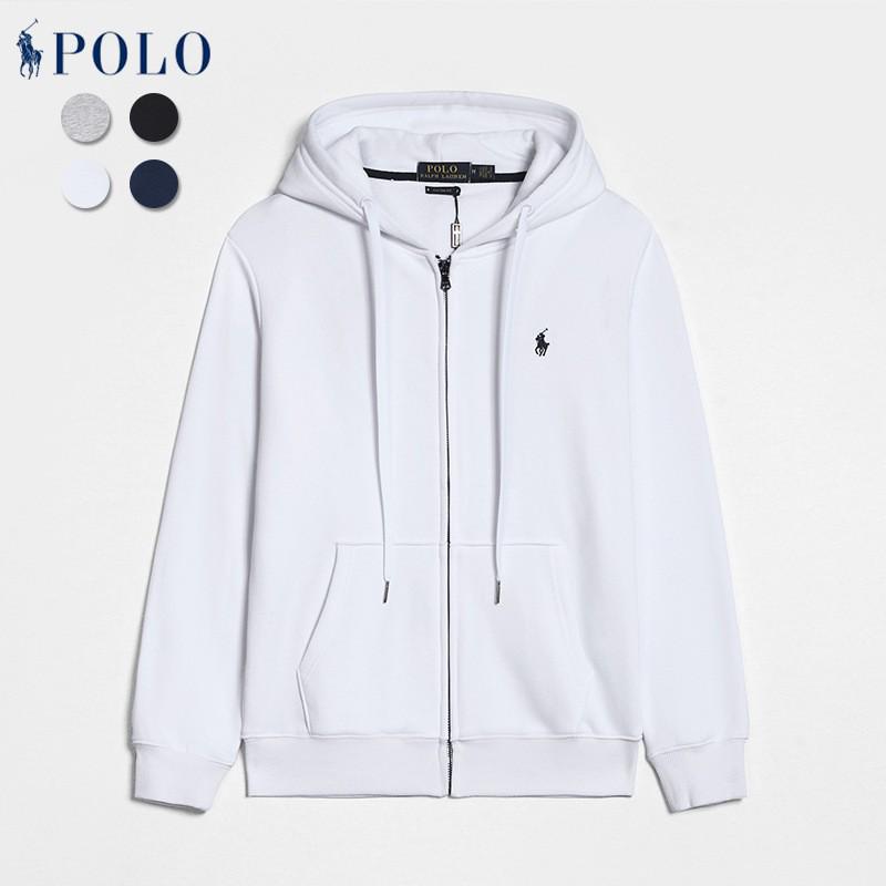 Men's Fleece-Lined Hooded Jacket with Zipper and Embroidery - Fashionable Autumn/Winter Casual Sweatshirt