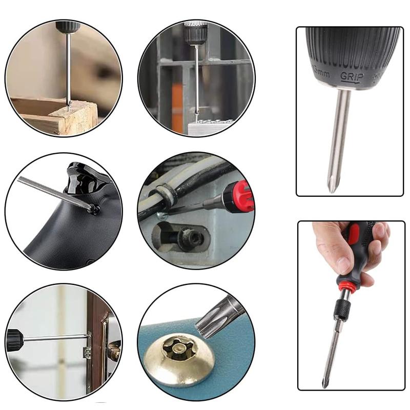 Отвертка бита Torx шлицевая Phillips квадратный наконечник гнездо магнитная головка 1/4 хвостовик для инструмента дрели прецизионная отвертка бита