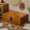 1 шт., деревянная настольная шкатулка в стиле ретро размера S/M/L для хранения ювелирных изделий и антиквариата с замком безопасности, сувениров, кулинарных книг и ценных книг. Деревянная шкатулка.