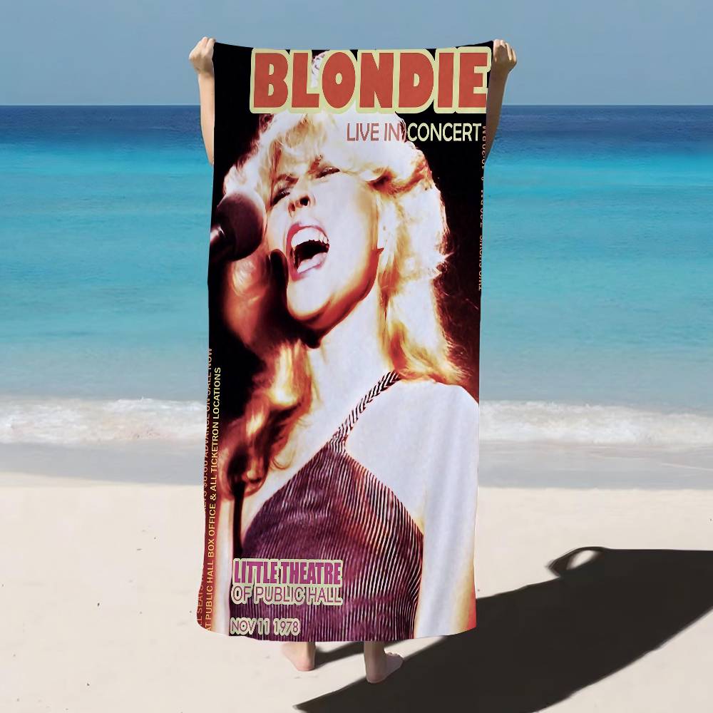 Панк-рок группа B-Blondie Микрофибра Пляжное полотенце Впитывающее Быстросохнущее Мягкое Йога Плавание Курорт Альпинизм Полотенце