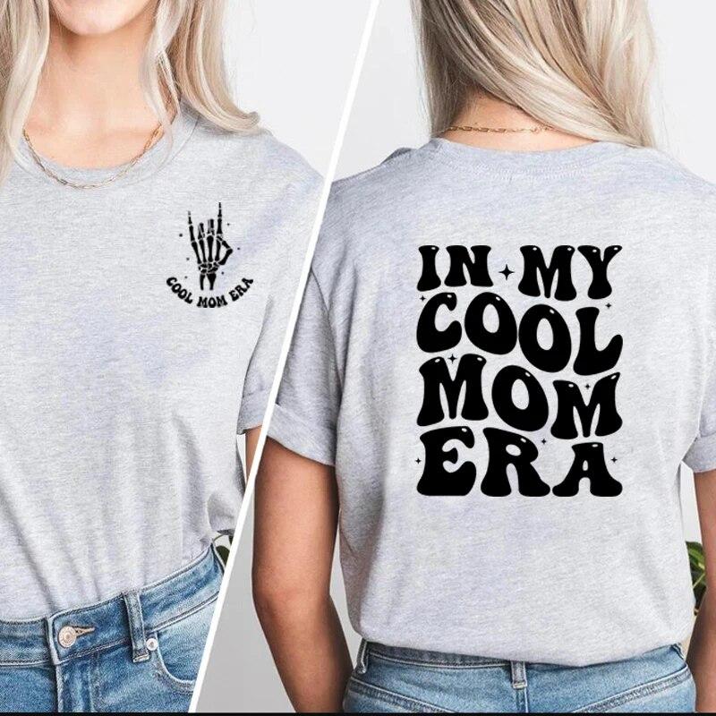 Футболка In My Cool Mom Era, футболка с надписью «Mama Mothers Day», женские хлопковые повседневные футболки с короткими рукавами, летняя уличная одежда, унисекс большого размера