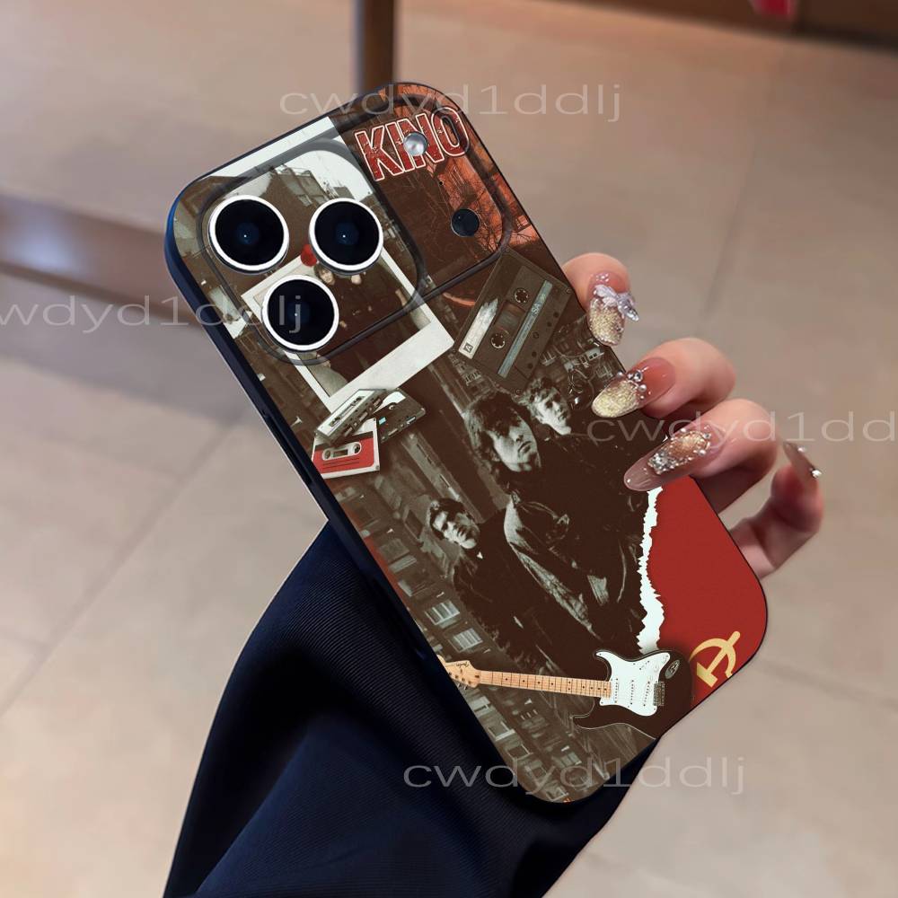 Чехол для телефона K-Kino Viktor Tsoi Для iPhone 17,16,15,11,12,14,13 Pro Max Mini XS,XR,7 Plus 16E Air Ударопрочный Мягкий Чехол