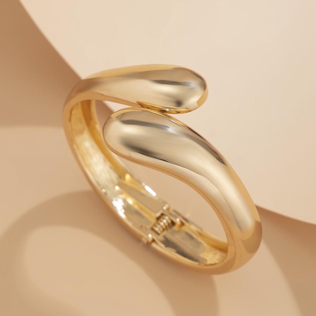 Ingemark Creative Trendy Gold Color Metal Wide Cuff Bracelets Women Punk Classic Chunky Spring Bangles Steampunk Jewelry 2026