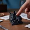 3D-печатная фигурка бульдога, милая статуэтка спящей собаки, коллекционные фигурки животных для автомобиля, декор для офисного стола
