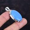 Owyhee blue opal pendant 925 sterling silver pendant genuine gemstone pendant statement pendant handmade pendant gifts for mom boho jewelry