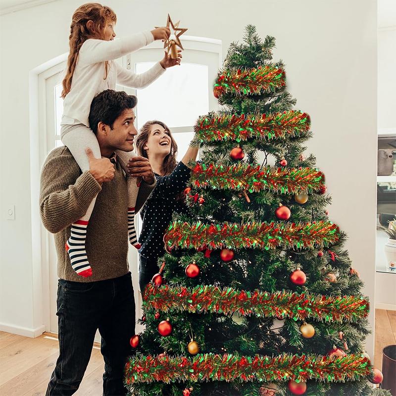 1 шт. Золотой Красный Зеленый Венок Рождественский Металлический Венок Рождественская Елка Подвесной Венок Украшение Перила Лестницы Баннер Домашний Декор