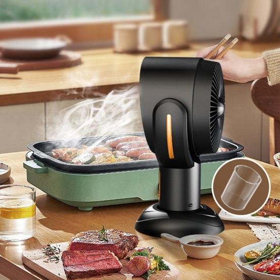 Portable Range Hood Kitchen Exhaust Fan Adjustable Wind Speed Strong Suction Power Low Noise Indoor BBQ Desktop Range Hood