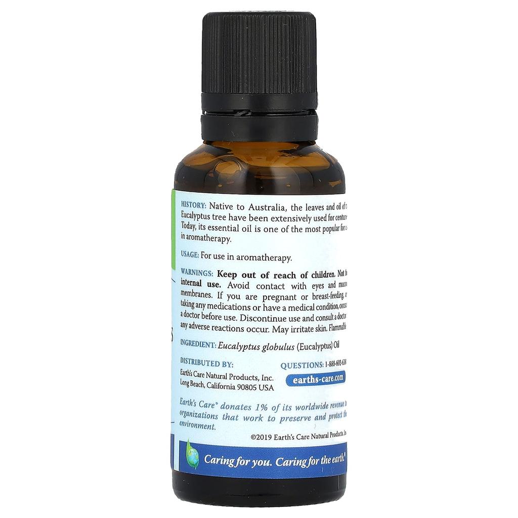 Earth's Care 100% Pure Eucalyptus Oil, 30Ml(1Fl Oz)