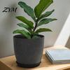 Indoor Planters for Plants Modern Plant Pot with Saucer, Gray Flower Decorative Pots Spaces Drainage Holes, Stone-Look Planter Outdoor Durable