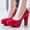 2025Women Pumps Shoes Women PU Leather Shallow Slip-On Round Toe High Heels Wedding Party  Shoes Mujer