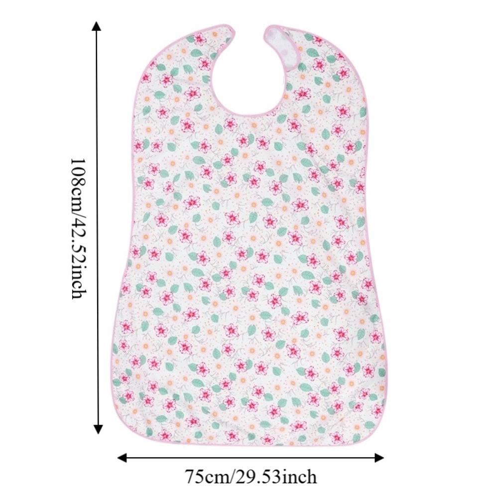 Washable Elderly Eating Bib Waterproof Adult Bib Clothing Protectors for Elderly Nursing Home Use