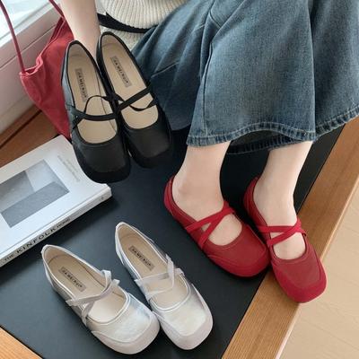 Нежные туфельки-полусапожки в стиле феи, женские, весна 2025, новые, французский элегантный нишевый дизайн, с юбкой, на мягкой подошве, вечерние туфли