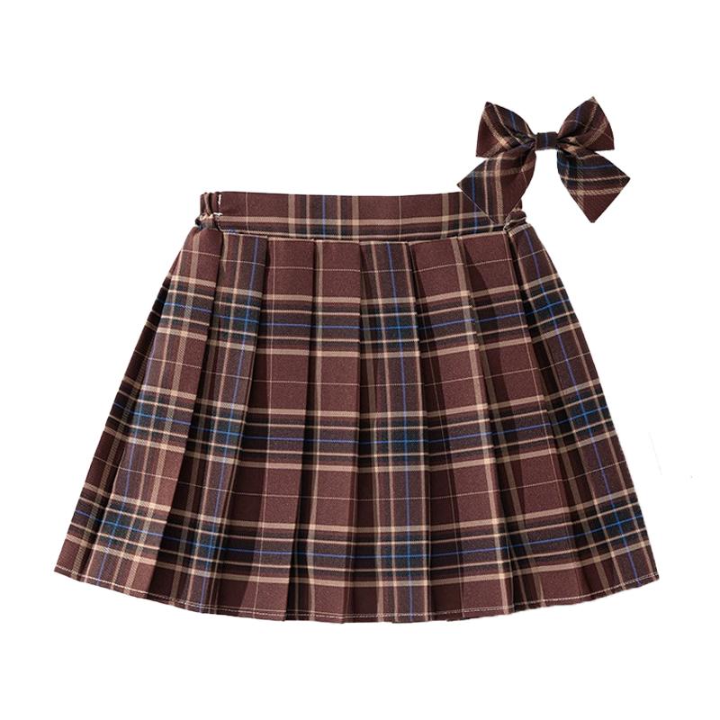 Юбки-плиссе в полоску и клетку для девочек JK, 13 цветов, 120-170, летняя детская школьная короткая юбка принцессы