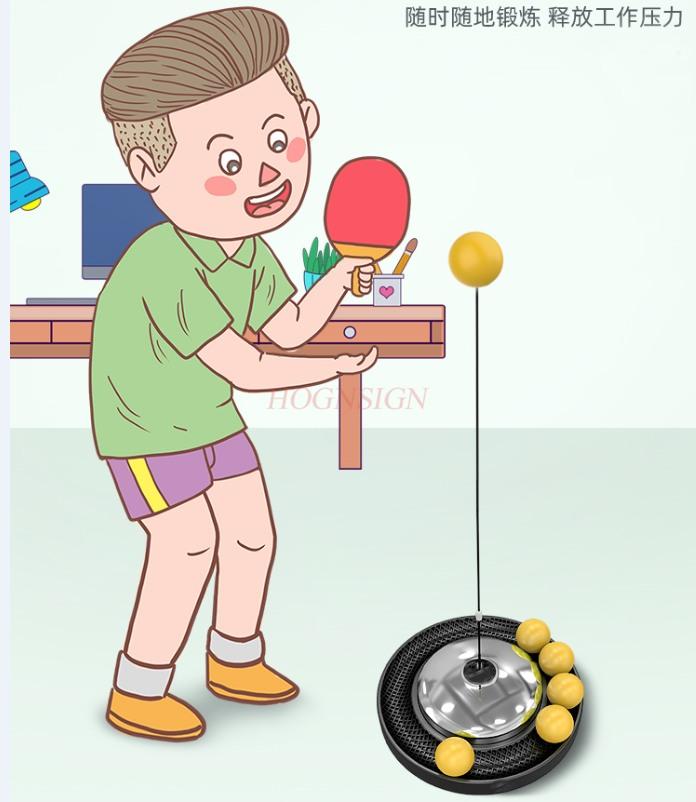 Table Tennis Trainer Self Training Tool Household Children'S Fighting Soldiers Training Room Toys Table Tennis
