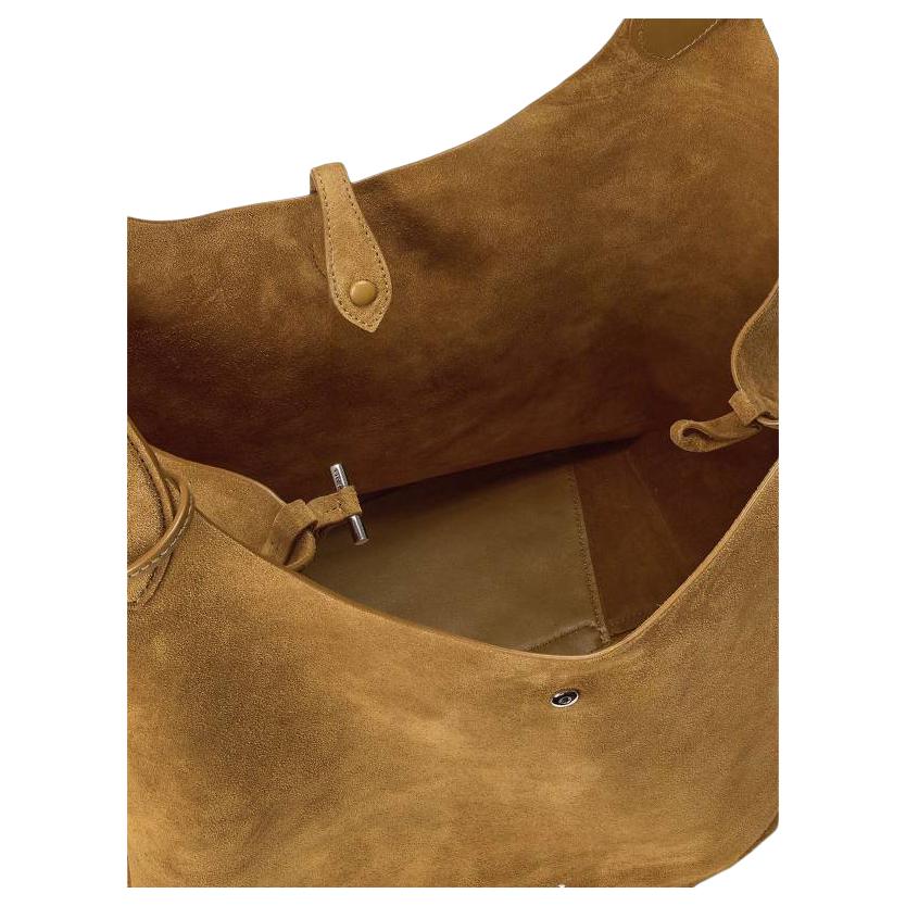 Polo Ralph Lauren Polo Play Iconic Pony Logo Leather And Suede Tote Bag Medium Women handbags Caramel 428972996004
