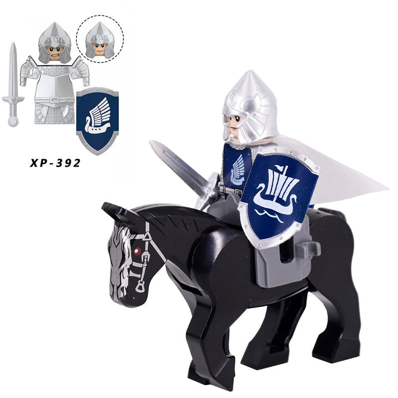 Medieval Rohan Gondor Knights Lotr Figures Building Blocks The Guard Soldier With War Horse Bricks Toys for Children XMAS Gifts