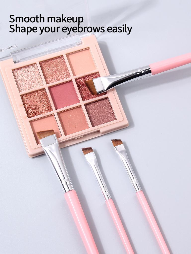 4PCS Multi-functional Eyeliner Brush, Angled Eyebrow Brush, Eye Makeup Detail Brush, Under-eye Brush, Professional Makeup Brush