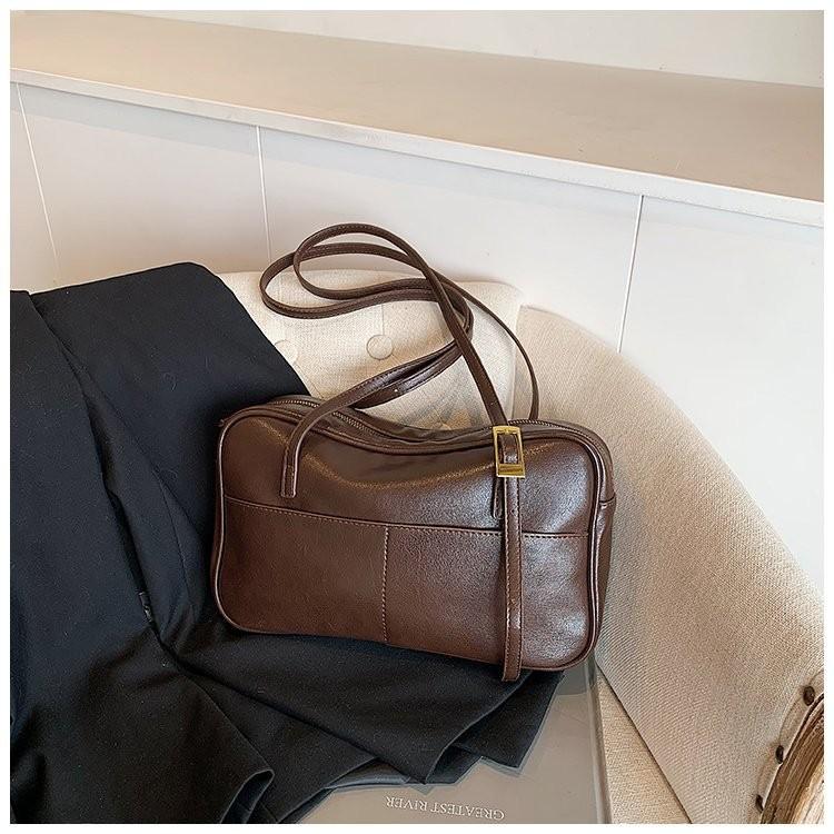 Ielgy Hand-Carry Retro Fashion Tote Bag Trendy Large-Capacity One-Shoulder High-End Un