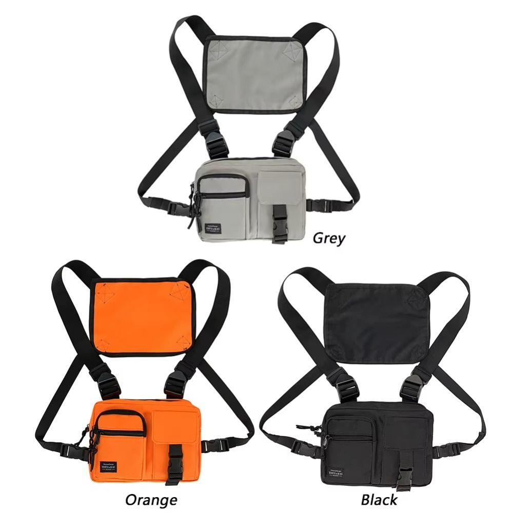 Мужская сумка-жилет большой вместимости из ткани Оксфорд, мессенджер через плечо, унисекс