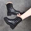 Fashion Work Warm Fleece-Lined Woman Shoes Elegant With Medium Heels Boot Footwear Y2k 2025 New In On Promotion Hot Snow Boots for Women