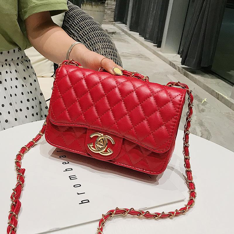 bag women's new trendy rhombus chain bag shoulder oblique span bag women's bag versatile small square bag