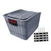 Bike Rear Basket, Storage Pannier,Versatile,Sturdy Retro Style,Tailstock Holder,Bicycle Cargo Rack
