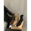 Women's High-heeled Short Boots 2024 New Autumn and Winter French Retro Suede Thick-heeled Thin Boots Foreign-style Korean Small Ankle Boots