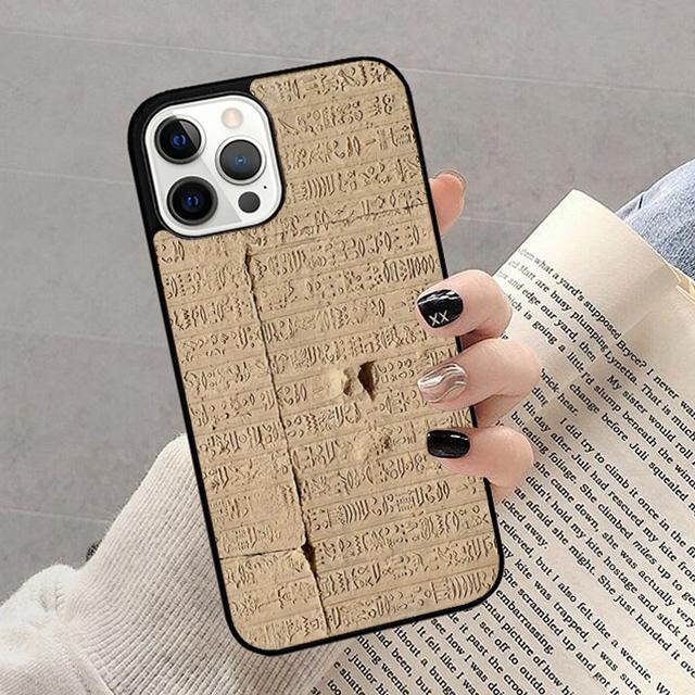 Осенний чехол-накладка с египетскими иероглифами для iPhone 17 Air 16 16e 15 12 11 13 14 Pro Max Plus Coque